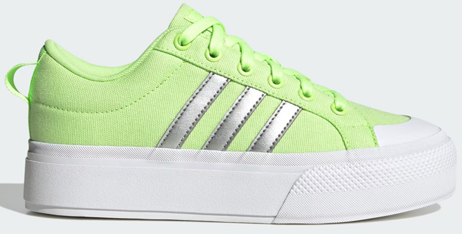 Adidas Bravada Womens Platform Shoes Green