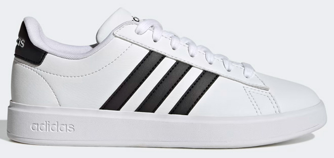 Adidas Womens Grand Court Shoes in White and Black