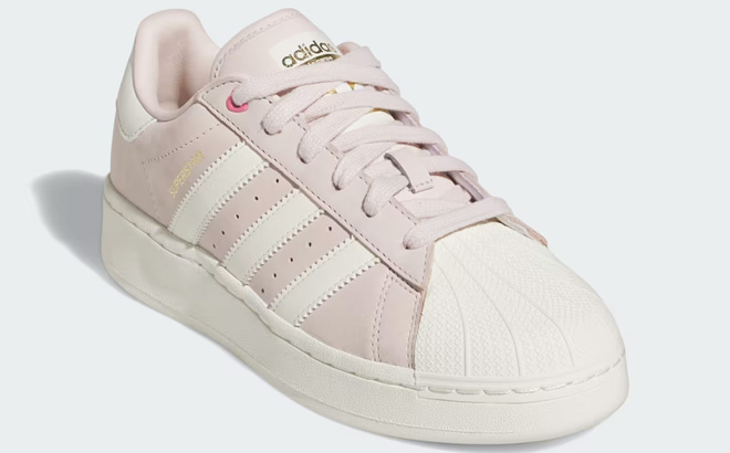 Adidas Womens Superstar XLG Shoes in Pink Fusion Color