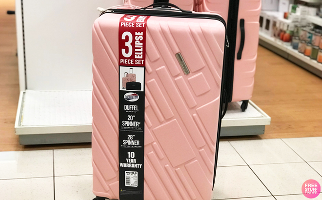 American Tourister Ellipse 3 Piece Luggage Set Pink