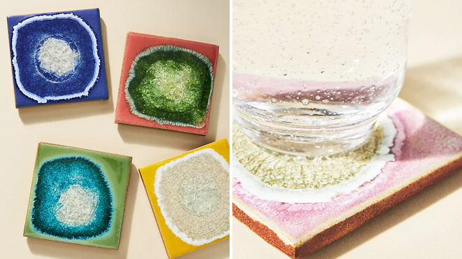 Anthropologie Molten Rock Coasters