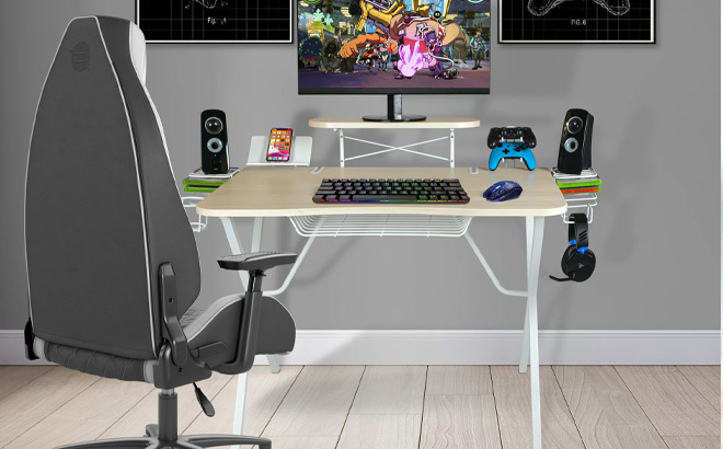 Atlantic Professional Gaming Desk Pro in White