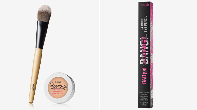 Benefit Cosmetics Boi ing Industrial Concealer with Brush Set and Benefit Cosmetics 2 Piece BADgal BANG Liner Set