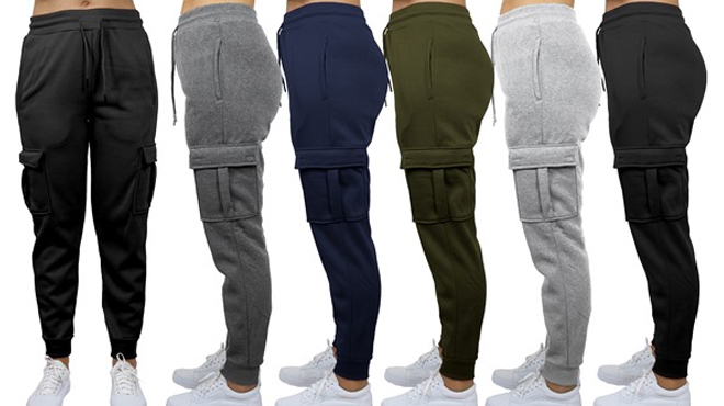 Blue Ice 3 pk Womens Cargo Jogger Sweatpants