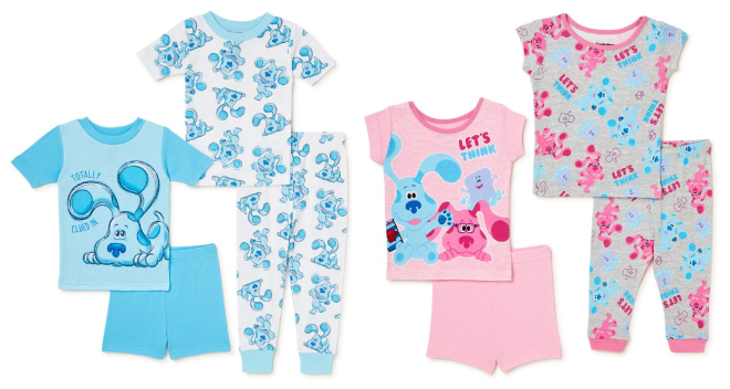 Blues Clues Toddler Boys and Girls 4 Piece Pajama Set
