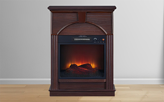Bold Flame 26 inch Electric Fireplace in Dark Chocolate Color in the Room