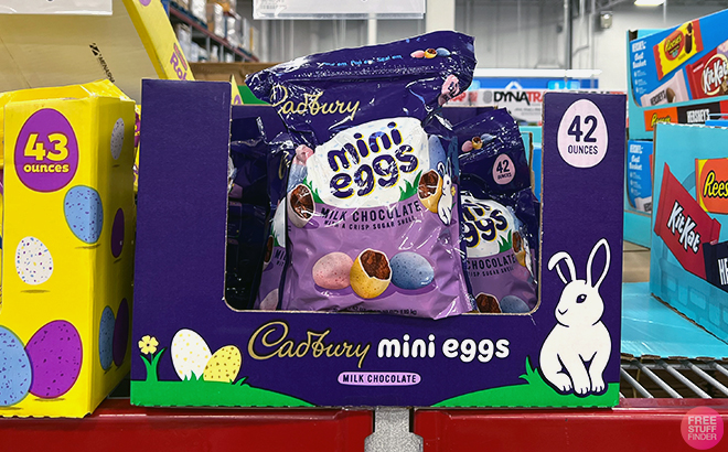 Cadbury Mini Eggs Easter Candy in shelf