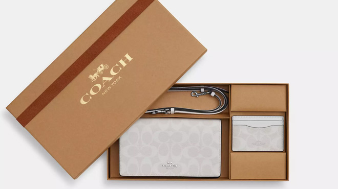 Coach Outlet Boxed Crossbody And Card Case Set