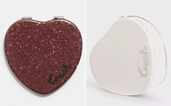 Coach Outlet Glitter Heart Compact