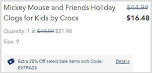 Crocs Mickey Mouse and Friends Holiday Kids Clogs Screenshot