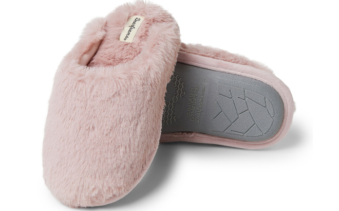 Dearfoams Kids Brin Furry Scuff