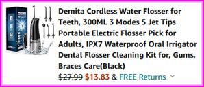 Demita Cordless Water Flosser Checkout Screen