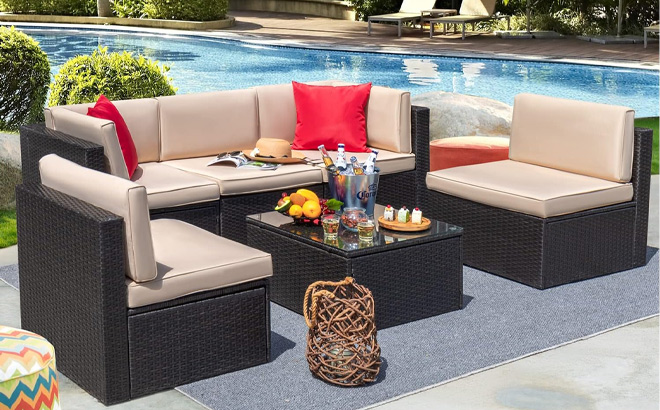 Devoko Patio Furniture Sets 6 Pieces