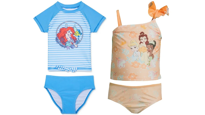 Disney Ariel and Beauty and The Beast Kids Swimsuits