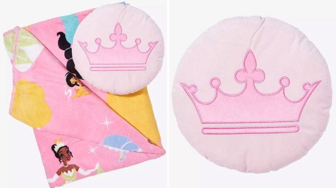 Disney Princess Throw Blanket Pillow Set