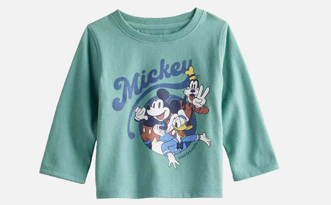 Disneys Mickey Friends Baby Boy Long Sleeve Graphic Tee