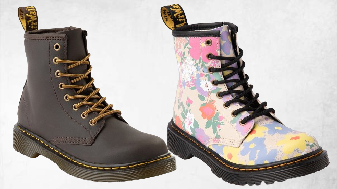 Dr Martens Kids Boots in Gaucho and Floral Mashup