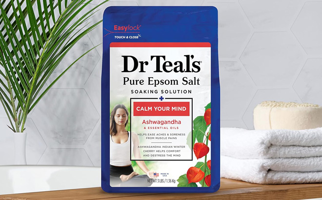 Dr Teals Pure Epsom Salt Aswagandha Essential Oils