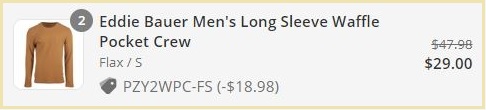 Eddie Bauer Mens Long Sleeve Crew Checkout Summary