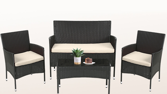 FDW 4 Piece Patio Furniture Set