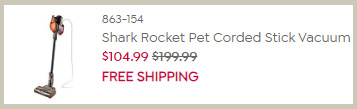 Final Price Breakdown for Shark Vacuum