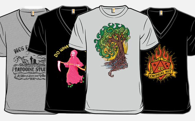 Four Graphic T Shirts at Woot