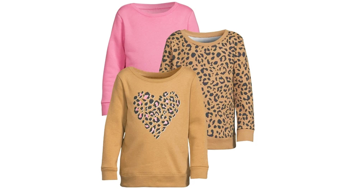 Garanimals Toddler Girl Fleece Sweatshirt 3 Pack