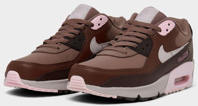 Girls Big Kids Nike Air Max 90 Casual Shoes in Brown