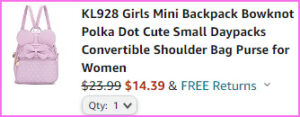 Girls Mini Backpack at Checkout 1