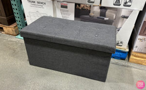Gray Trunk Bench on the Store Floor at Costco