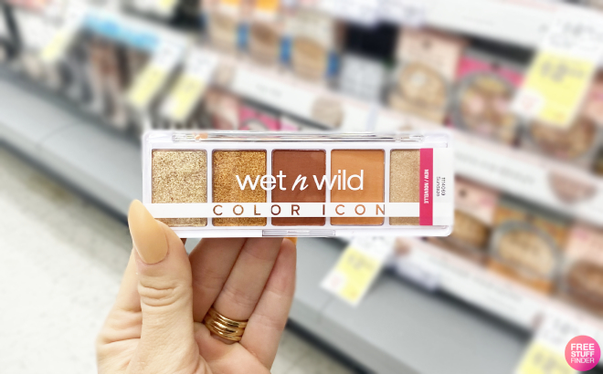 Hand Holding a Wet n Wild Color Icon Eyeshadow Palette