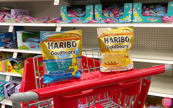 Haribo Goldbears Candy on a Cart