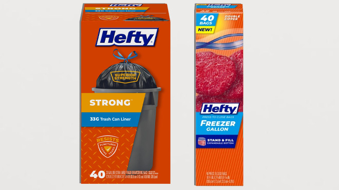 Hefty Freezer Bags and Trash Bags 40 Count Packs