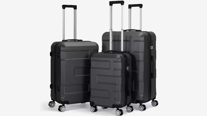 Hikolayae 3 Piece Hardside Spinner Luggage Sets