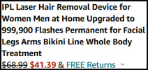 IPL Laser Hair Remover Order Summary