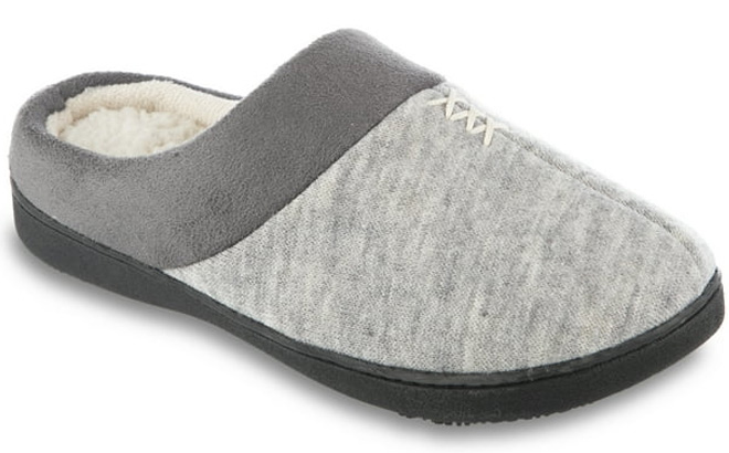 Isotoner Womens Memory Slippers in Grey