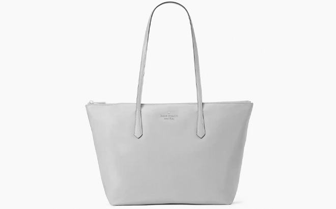 Kate Spade Kitt Nylon Large Tote in Nimbus Grey Color