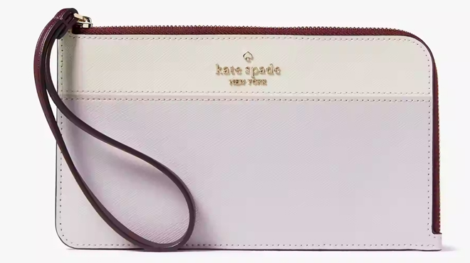 Kate Spade Lucy Medium L zip Wristlet in Lilac