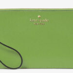 Kate Spade Lucy Medium L zip Wristlet in Turtle Green