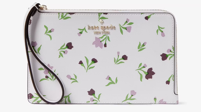 Kate Spade Staci Medium L zip Wristlet in Soft Aster Multi