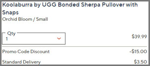 Koolaburra by UGG Bonded Sherpa Pullover with Snaps Order Summary