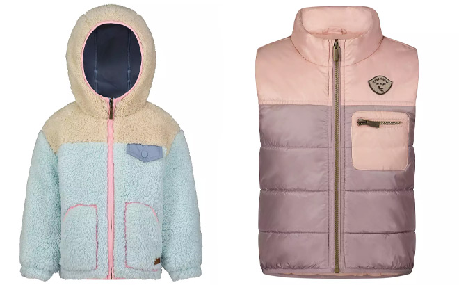 Koolaburra by UGG Toddler Girls Reversible Jacket and Koolaburra by UGG Toddler Girls Padded Vest