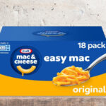 Kraft Easy Mac Microwavable Macaroni and Cheese 18 Pack on Table