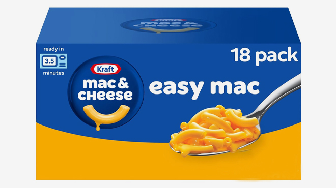 Kraft Easy Mac Microwavable Macaroni and Cheese 18 Pack