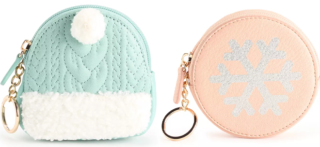 LC Lauren Conrad Beanie Coin Pouch and Snowflake Coin Pouch