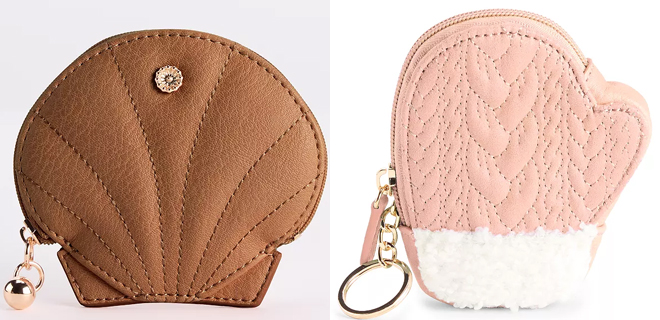 LC Lauren Conrad Shell Coin Pouch and Mittens Coin Pouch