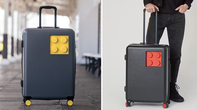 Lego Signature Brick 21 Inch Carry On Luggage in Yellow and Red