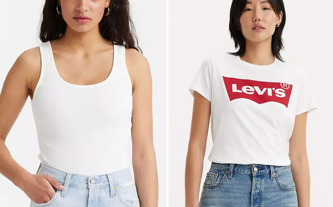 Levis Womens Tank Top and Logo T Shirt