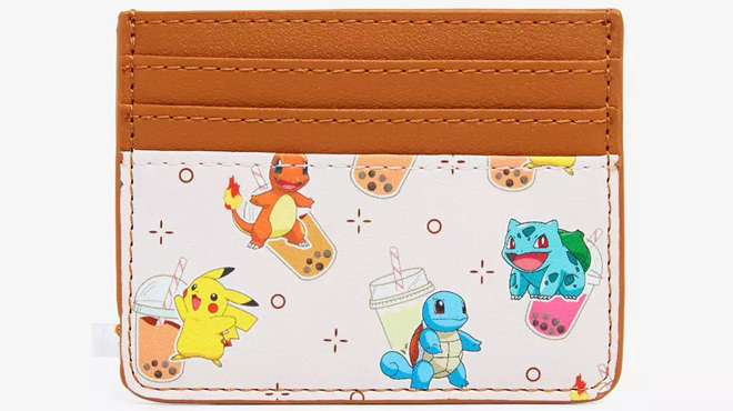 Loungefly Pokemon Boba Cardholder on Gray Background