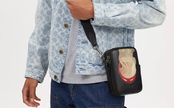 Man Wearing Coach Outlet X Tom Wesselmann Stanton Crossbody